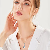 Collier pendentif vintage pierre blanche