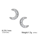 Clous d'Oreilles Croissant de Lune Dorés
