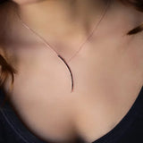 Collier Croissant de Lune Zircons Multicolores