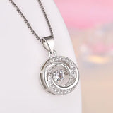Collier pendentif cœur couleur argent