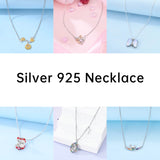 Collier Cœur Zircon couleur argent Doré