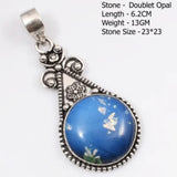 Pendentif Pierre de Lune Goutte, Monture Argentée