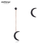 Boucles d'Oreilles Lune et Étoile Asymétriques
