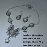Collier pendentif pierres fines et pierre de lune