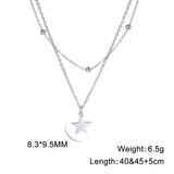 Collier Lune et Étoiles Double Chaîne