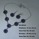 Collier pendentif pierres fines et pierre de lune