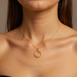 Collier Lune et Étoile en Acier porté
