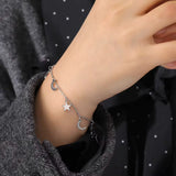 Bracelet Lune et Étoiles en Acier