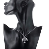 Collier Arbre de Vie Rond couleur argent