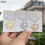 Collier Pendentif Rond Acier (Argent)