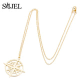 Collier Pendentif Rond Acier (Argent)