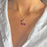 Collier Croissant de Lune Zircons Multicolores