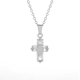 Collier pendentif croix en cristal