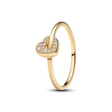 Bague Fleur couleur argent Zircons Ajustable