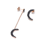 Boucles d'Oreilles Lune et Étoile Asymétriques