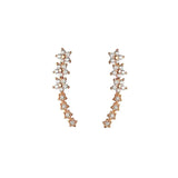 Boucles d'Oreilles Étoiles Zircon Argenté