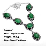 Collier pendentif pierres fines et pierre de lune