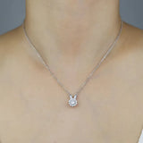 Collier Croissant de Lune Zircons Multicolores