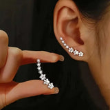 Boucles d'Oreilles Étoiles Zircon Argenté