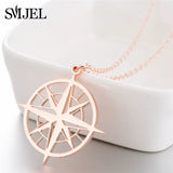 Collier Pendentif Rond Acier (Argent)