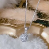 Collier pendentif cœur couleur argent