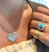 Collier Croissant de Lune Zircons Multicolores