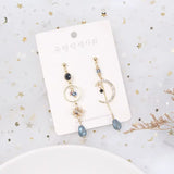Boucles d'Oreilles Lune Asymétriques Cristal