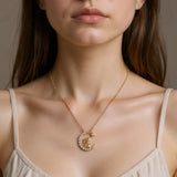 Collier Pendentif Lapin Doré porté