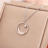 Collier Lune et Étoile en Acier