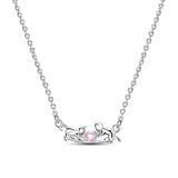 Collier Cœur Zircon couleur argent Doré