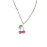 Collier Croissant de Lune Zircons Multicolores