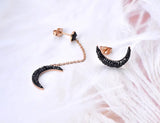 Boucles d'Oreilles Lune et Étoile Asymétriques