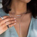 Collier Croissant de Lune Zircons Multicolores