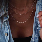 Collier Lune Multirang Doré