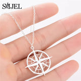 Collier Pendentif Rond Acier (Argent)