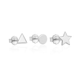 Clous d'Oreilles Étoile couleur argent