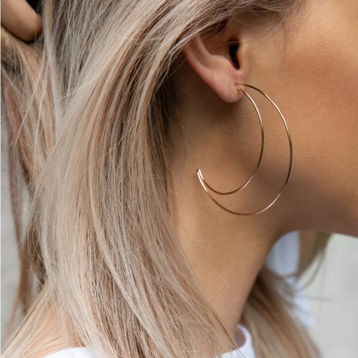 Boucle d'oreille croissant lune