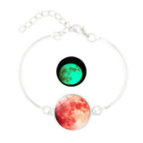 Bracelet lune phosphorescente rouge mars