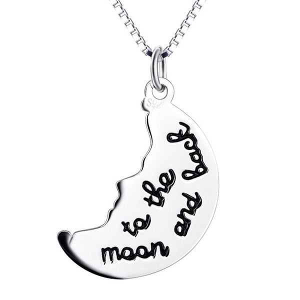 collier demi-lune i love you moon