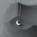 collier lune argent