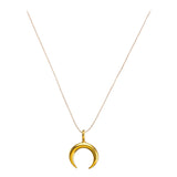 collier lune discret dorée