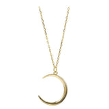 collier lune minimaliste dorée