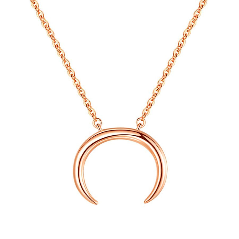 collier lune or rose