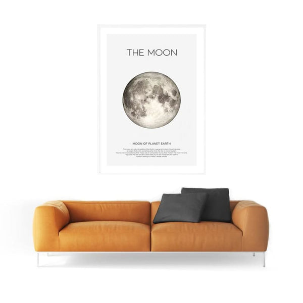 Tableau pleine lune minimaliste